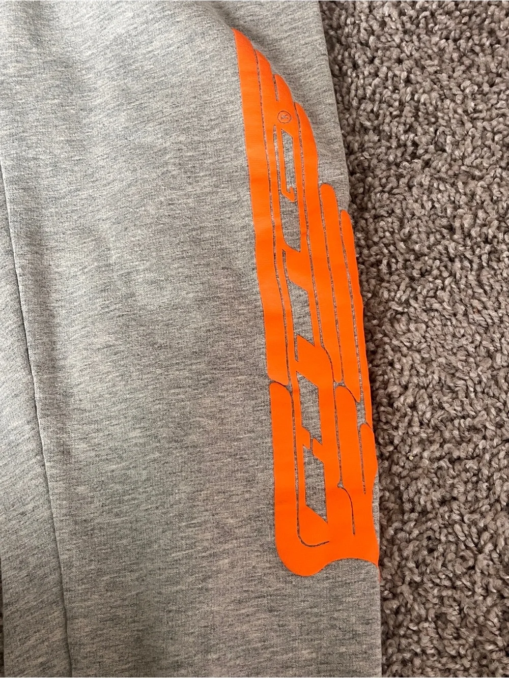 Honor The Gift Grey Joggers Kids Size 12 Orange Graphic Streetwear Sweatpants